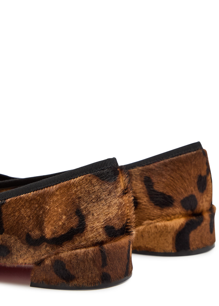 Christian Louboutin Sweetie Jane Leopard Calf-hair Ballet Flats - 4