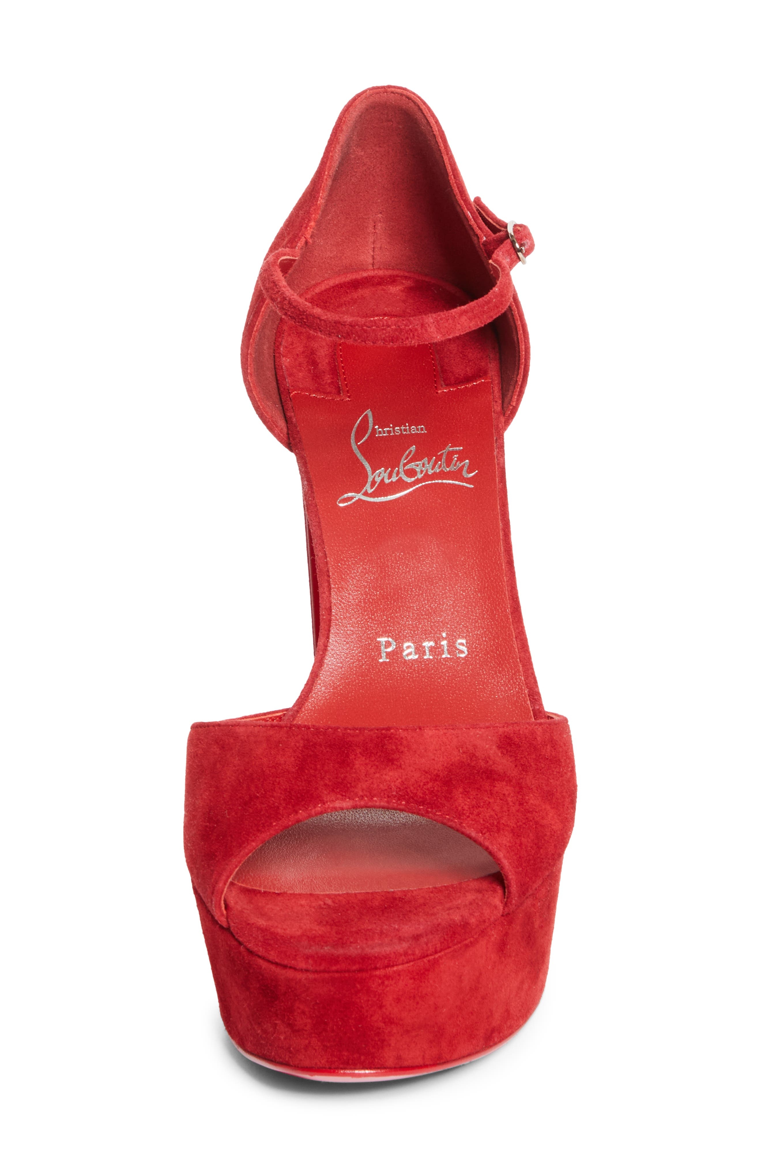 Christian Louboutin Sandaloo Peep-Toe Sandal in Fever at Nordstrom - 4