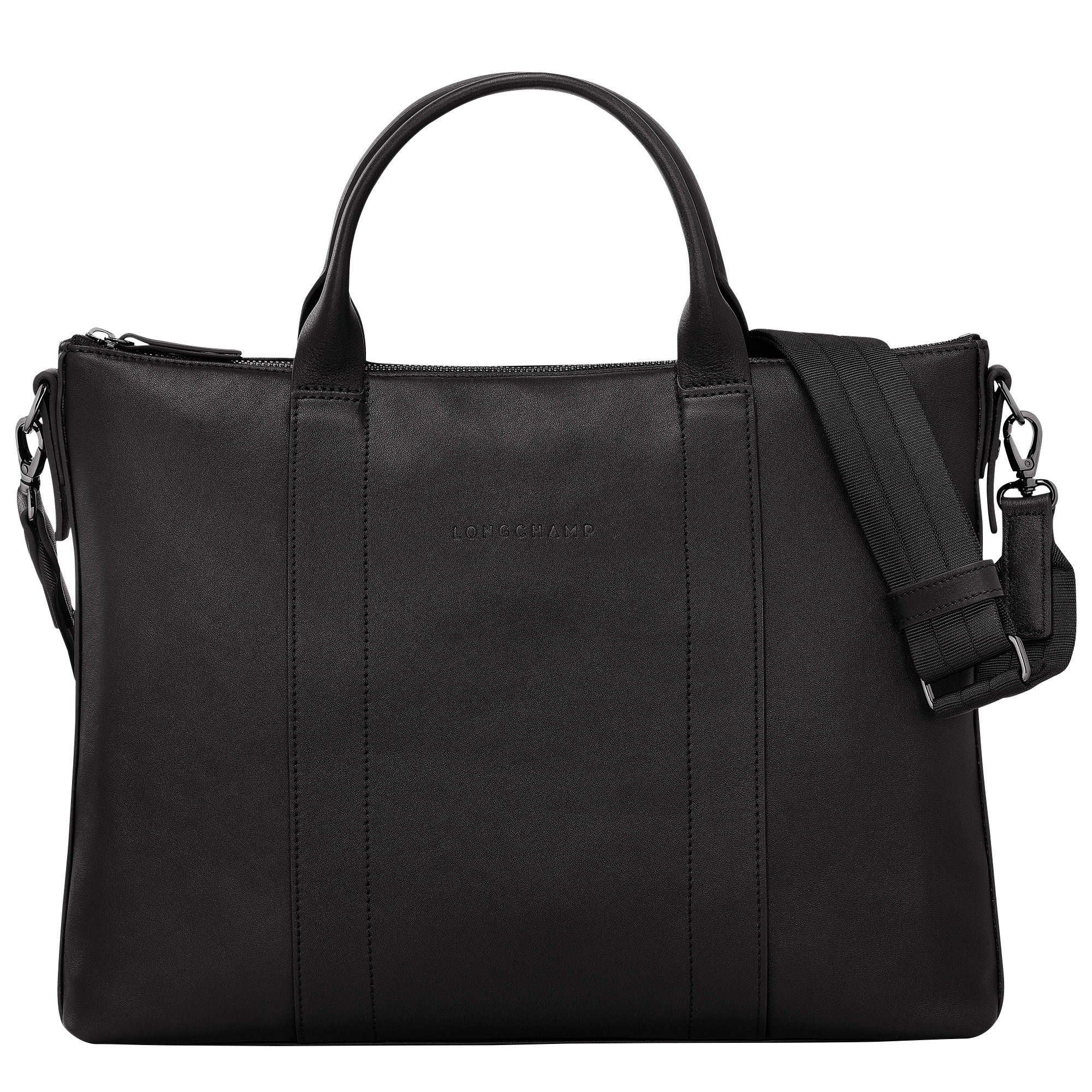 Longchamp 3D Briefcase Black - Leather - 1