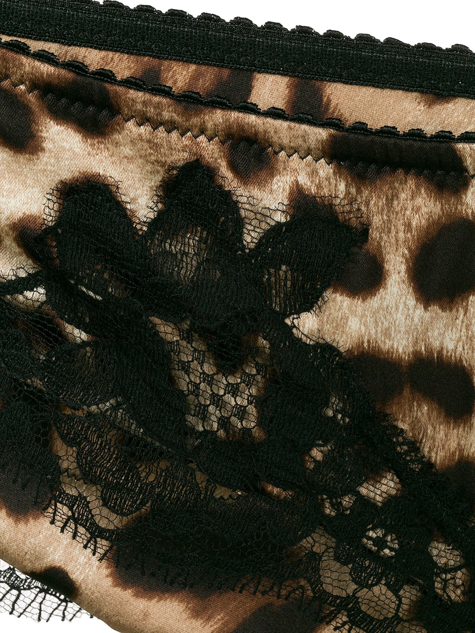 Brown Leopard-Print Silk Briefs - 3