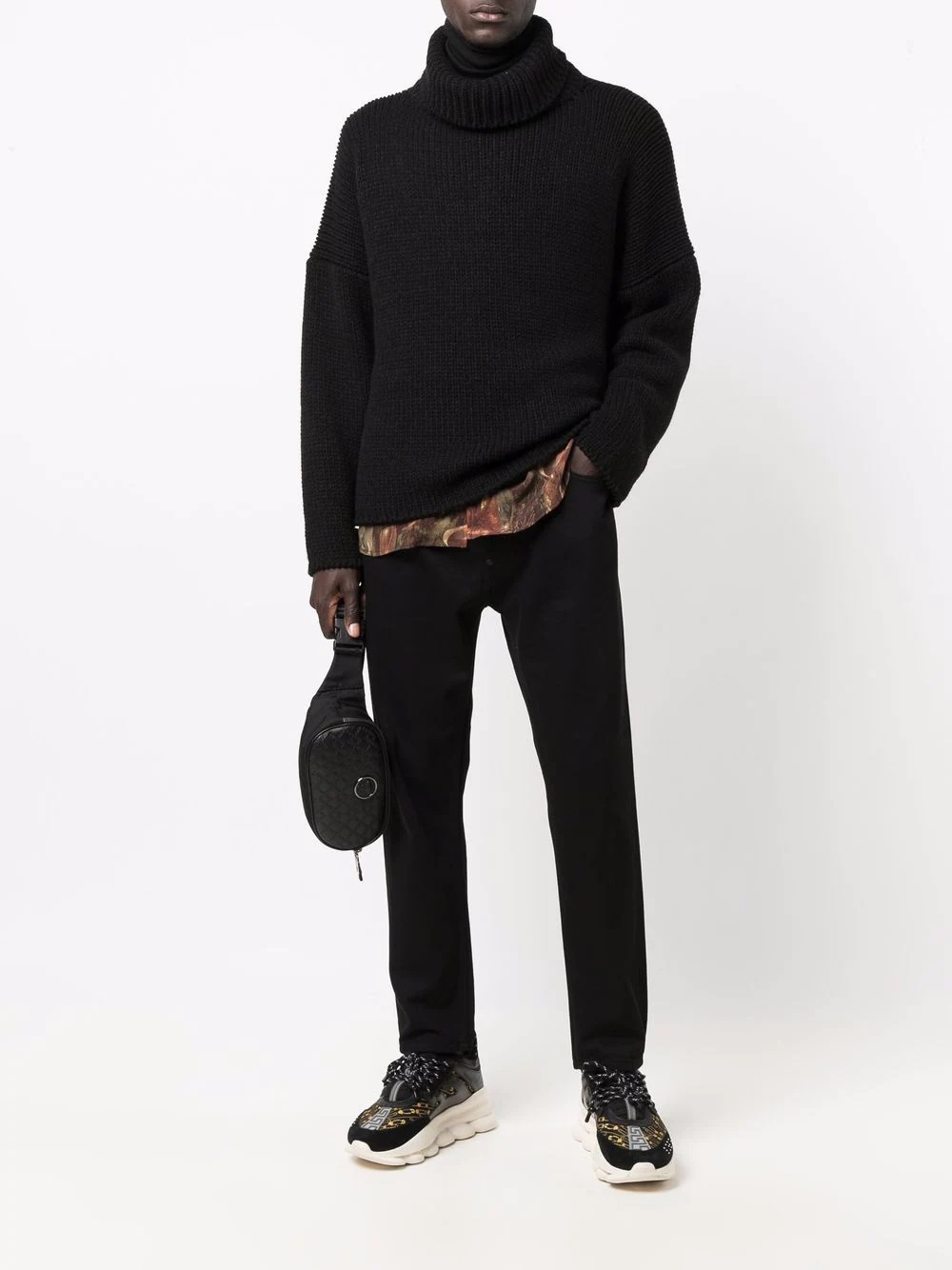 logo-patch detail trousers - 2