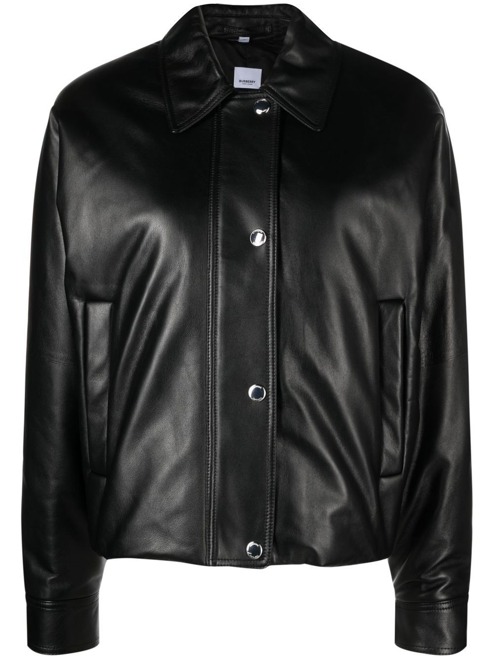 two-pocket leather jacket - 1