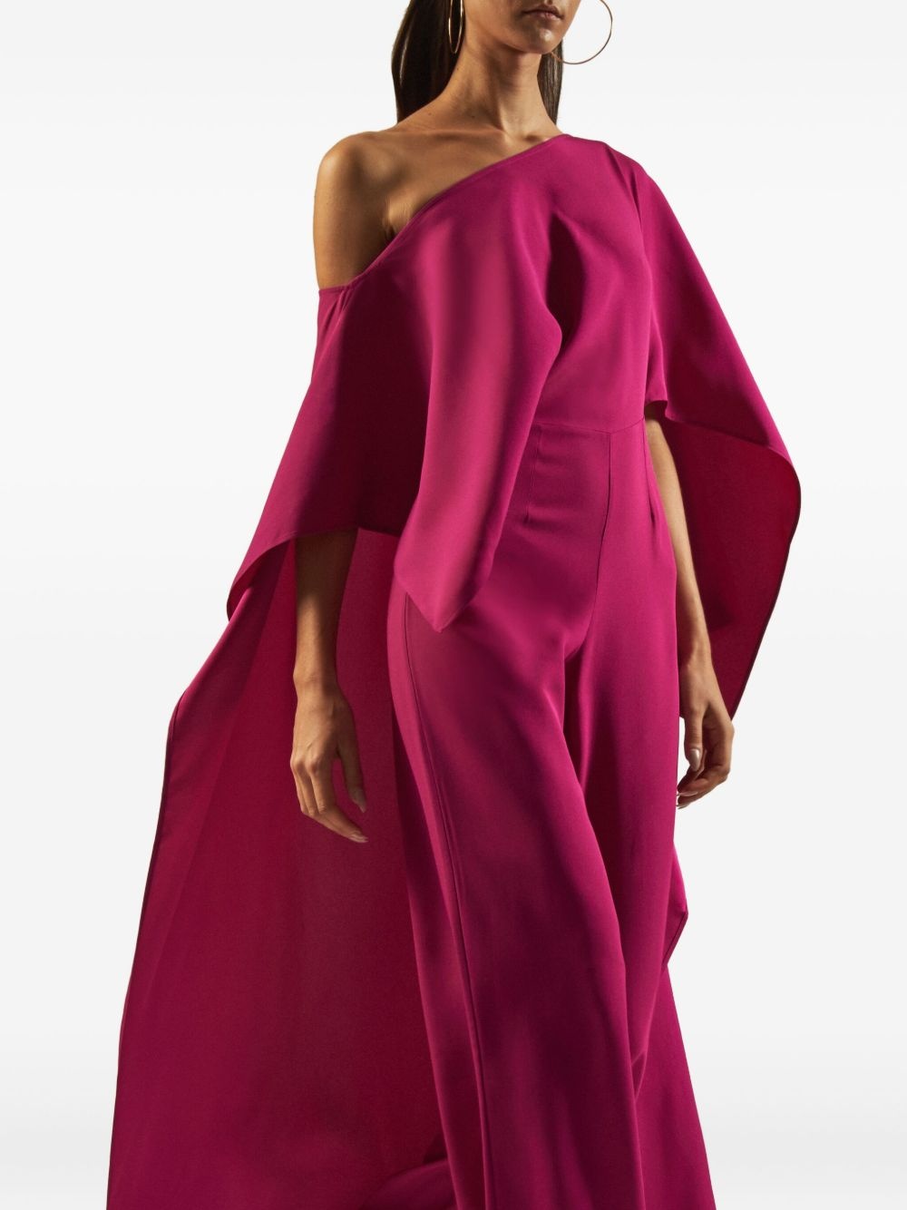 Jerry one-shoulder cape jumpsuit - 4