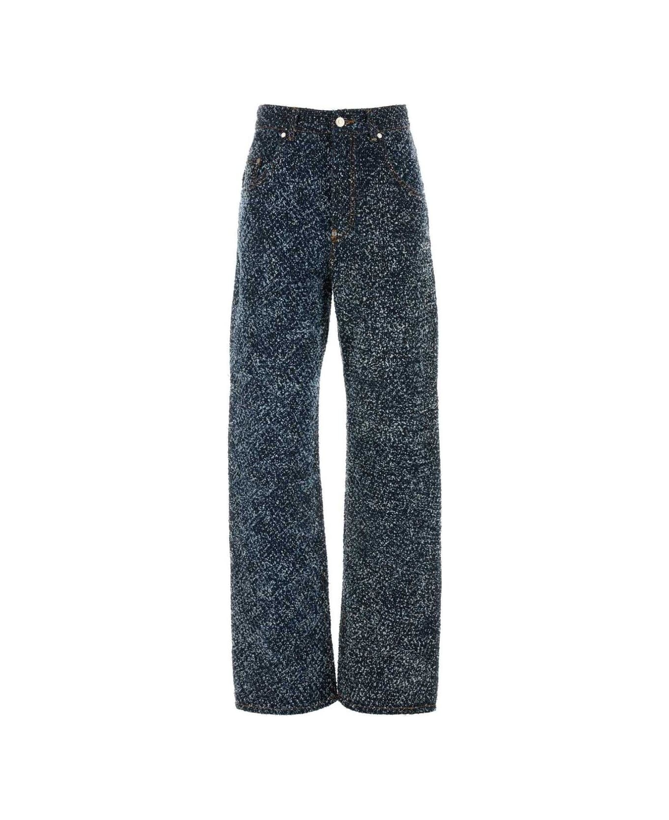 High-waist Denim Bouclé Jeans - 1