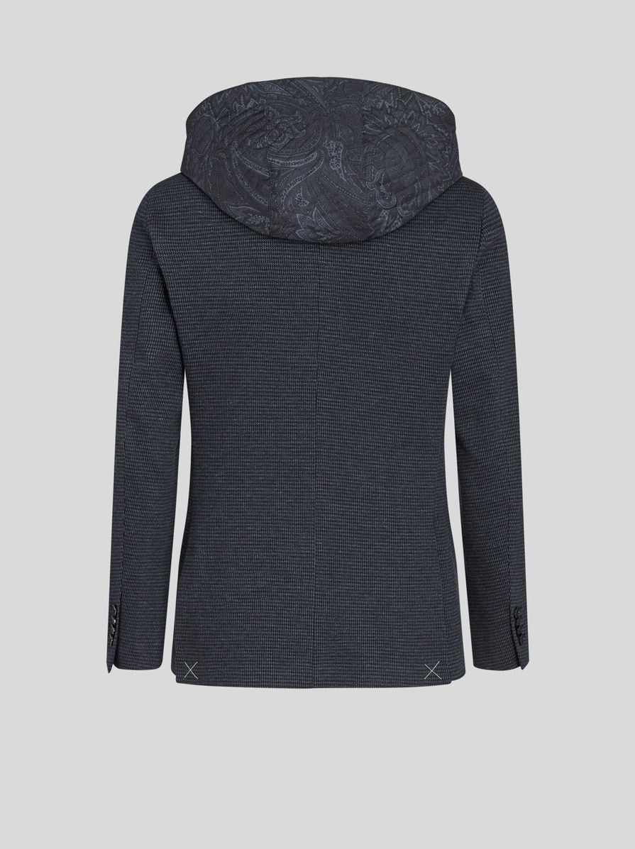JACQUARD BLAZER WITH HOOD - 7
