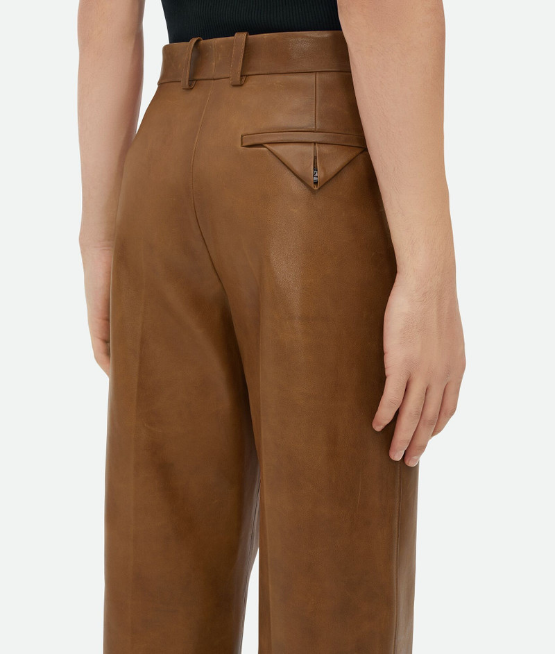 Vintage-Effect Leather Trousers 5