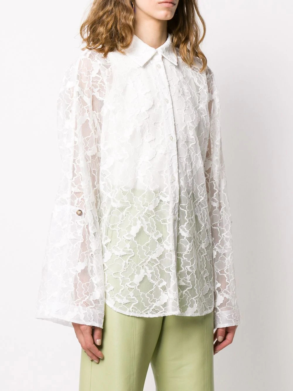 lace long sleeve shirt - 3