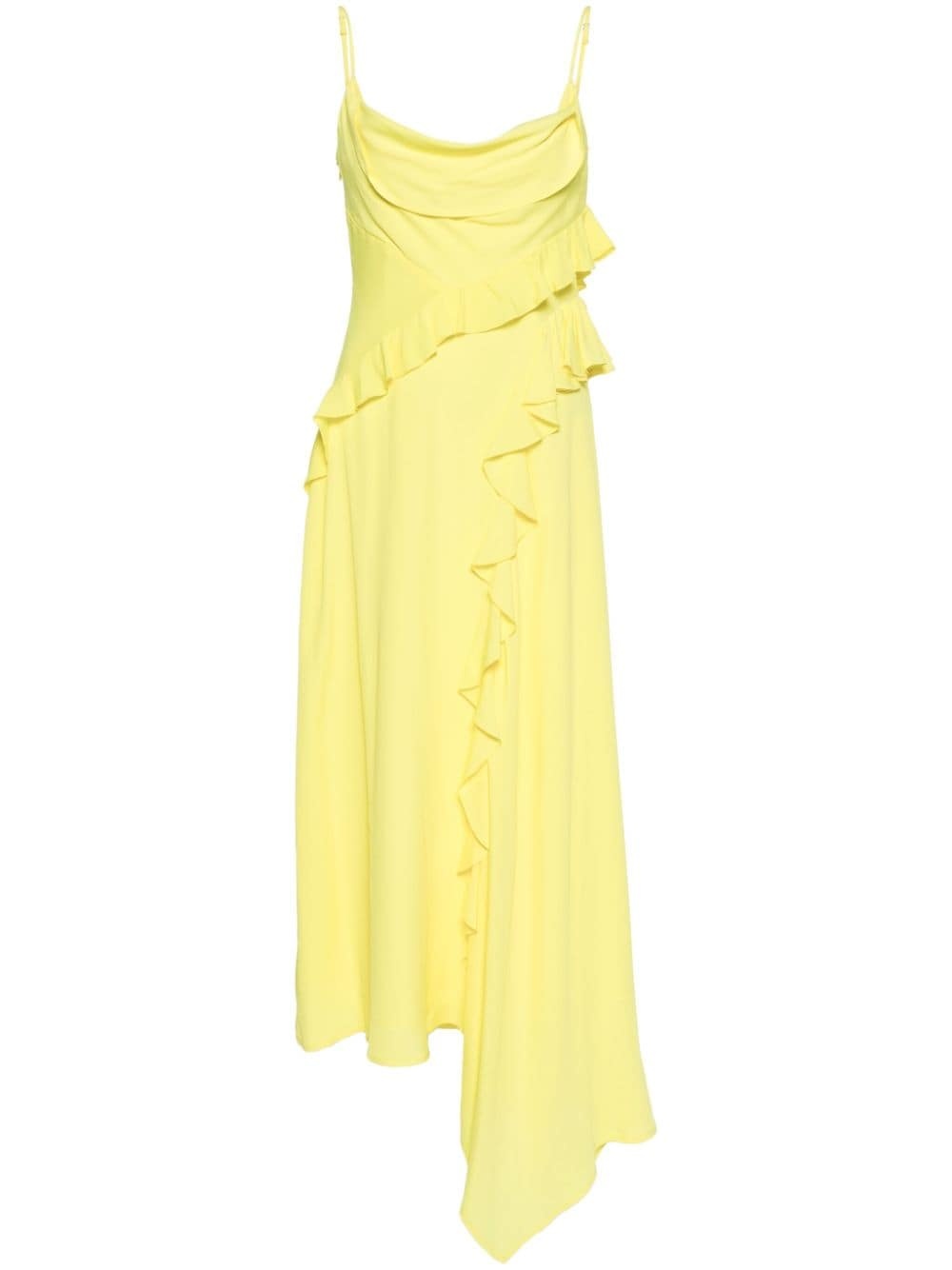 asymmetric ruffled dress - 1