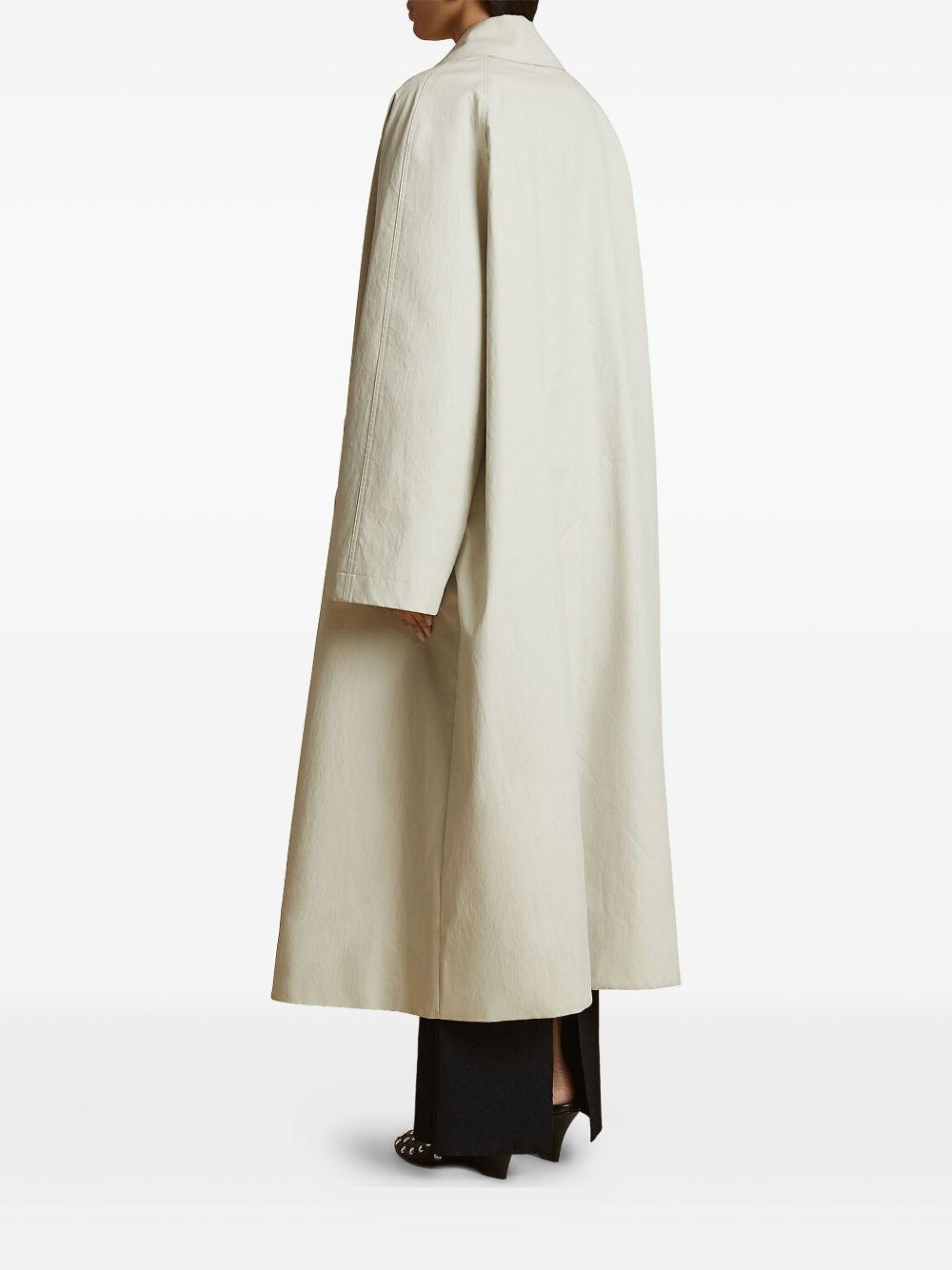 cotton-blend coat - 4