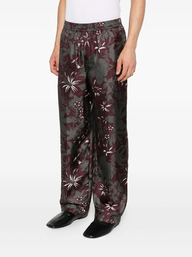 GUCCI Gucci Floral-print Silk Trousers outlook