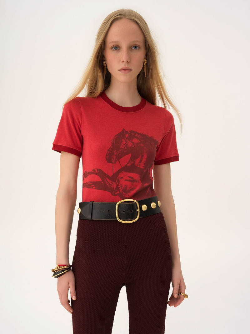 Chloé BABY FIT LOGO T-SHIRT IN CHINÉ JERSEY outlook