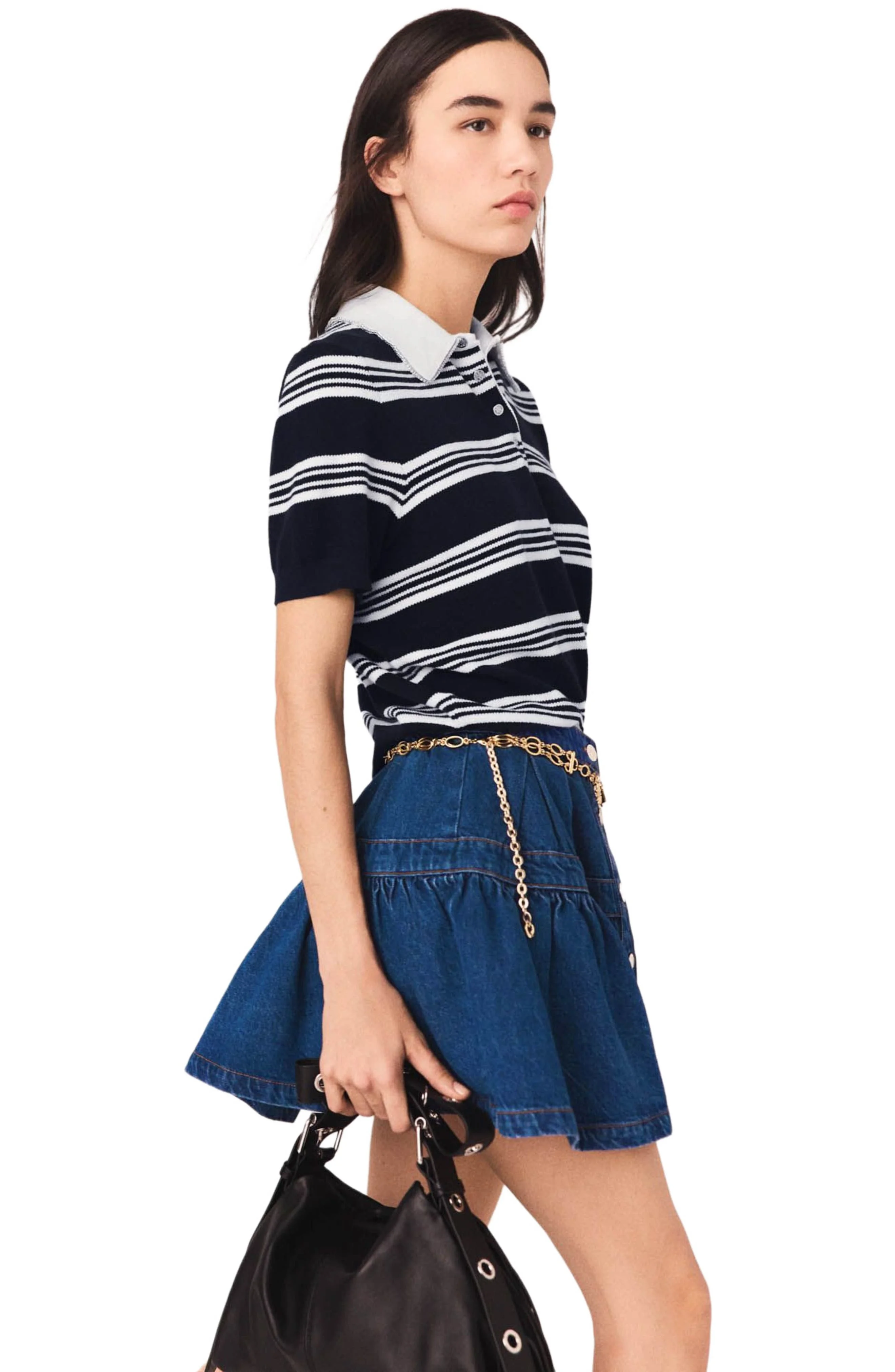 maje Short denim skirt in Blue at Nordstrom - 1