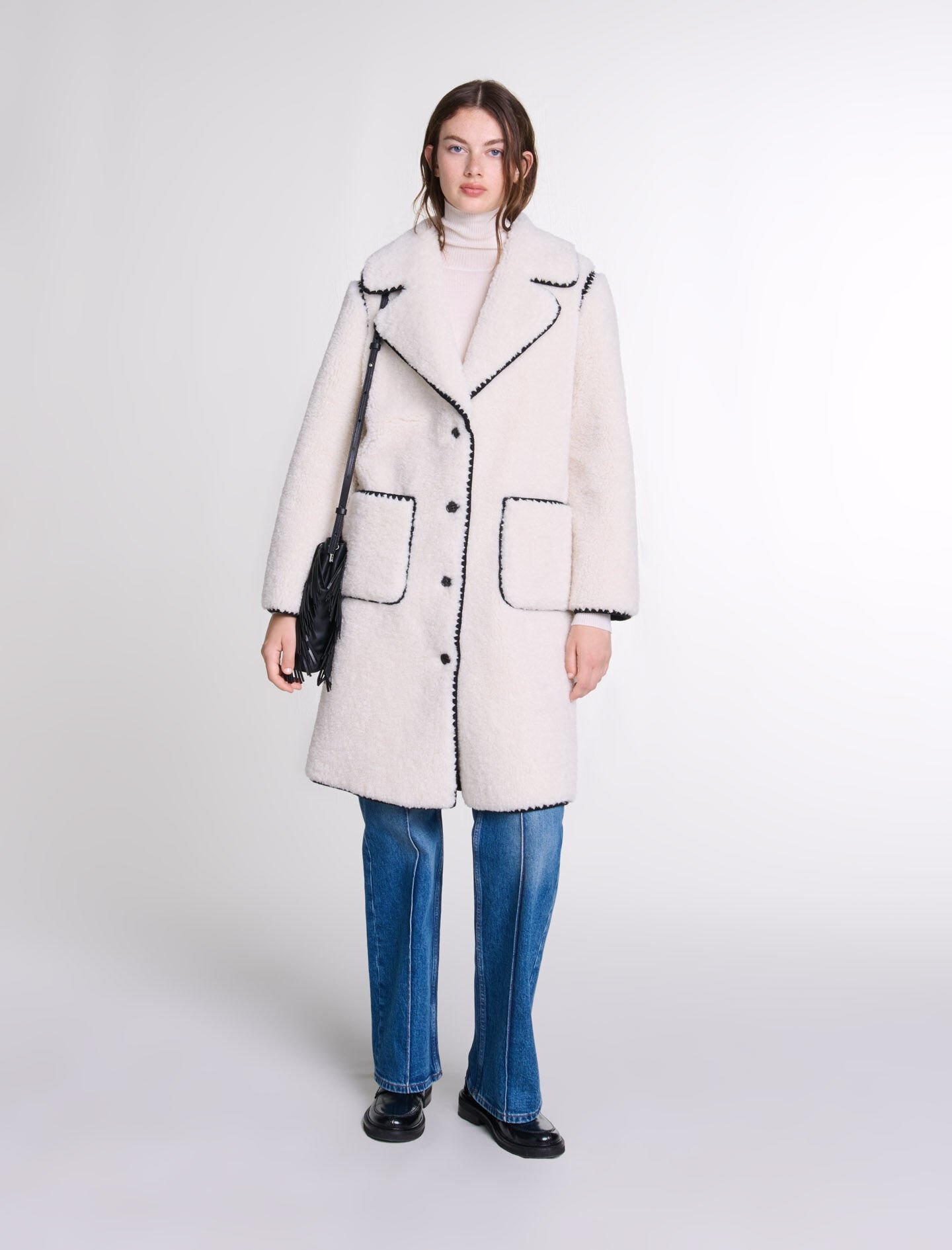 Mid-length fleece coat - 2