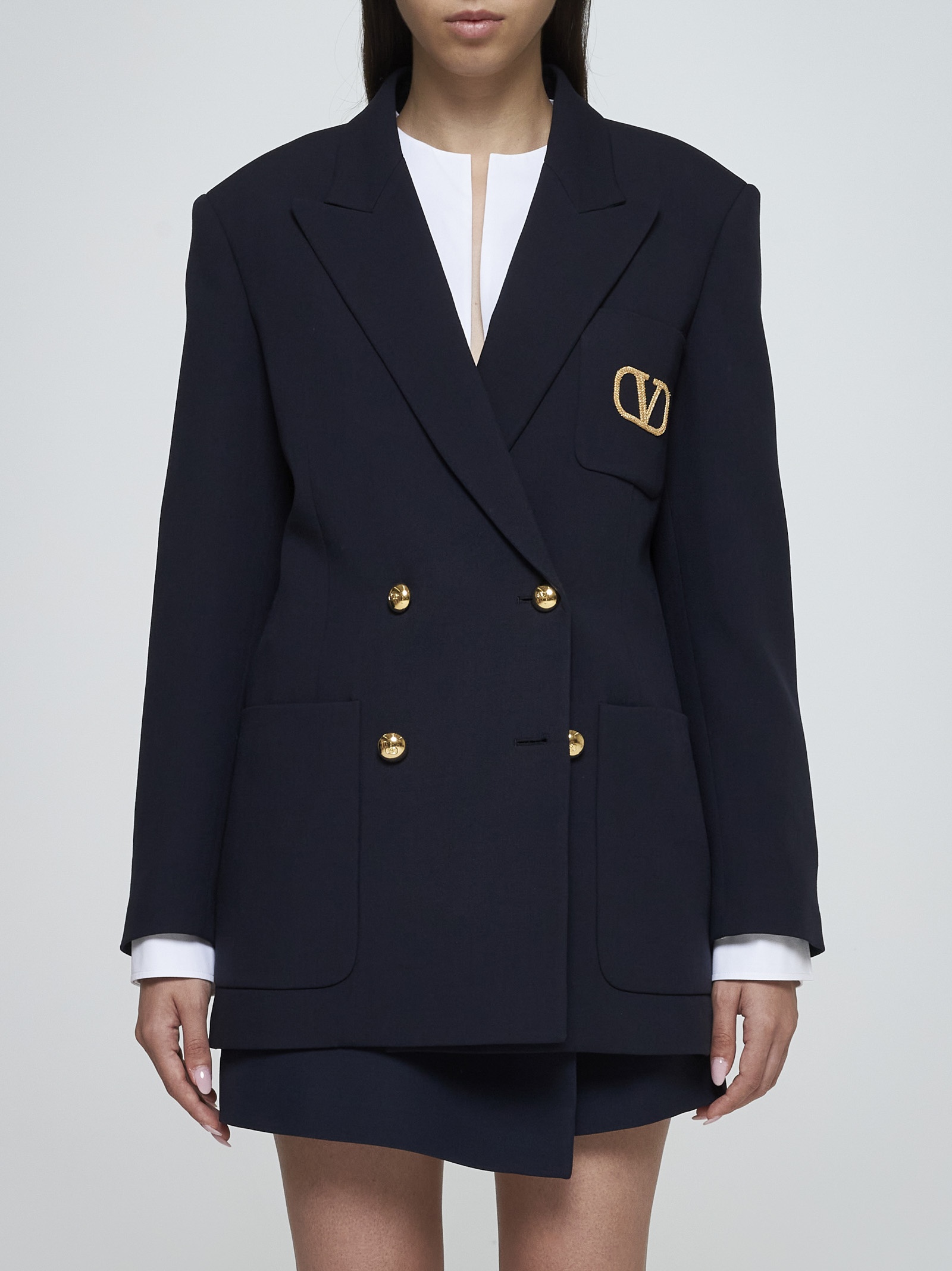 ジャケット Valentino Garavani Navy Blue Wool Blazer image_5b6a5870-1f4a-4305-aef5-