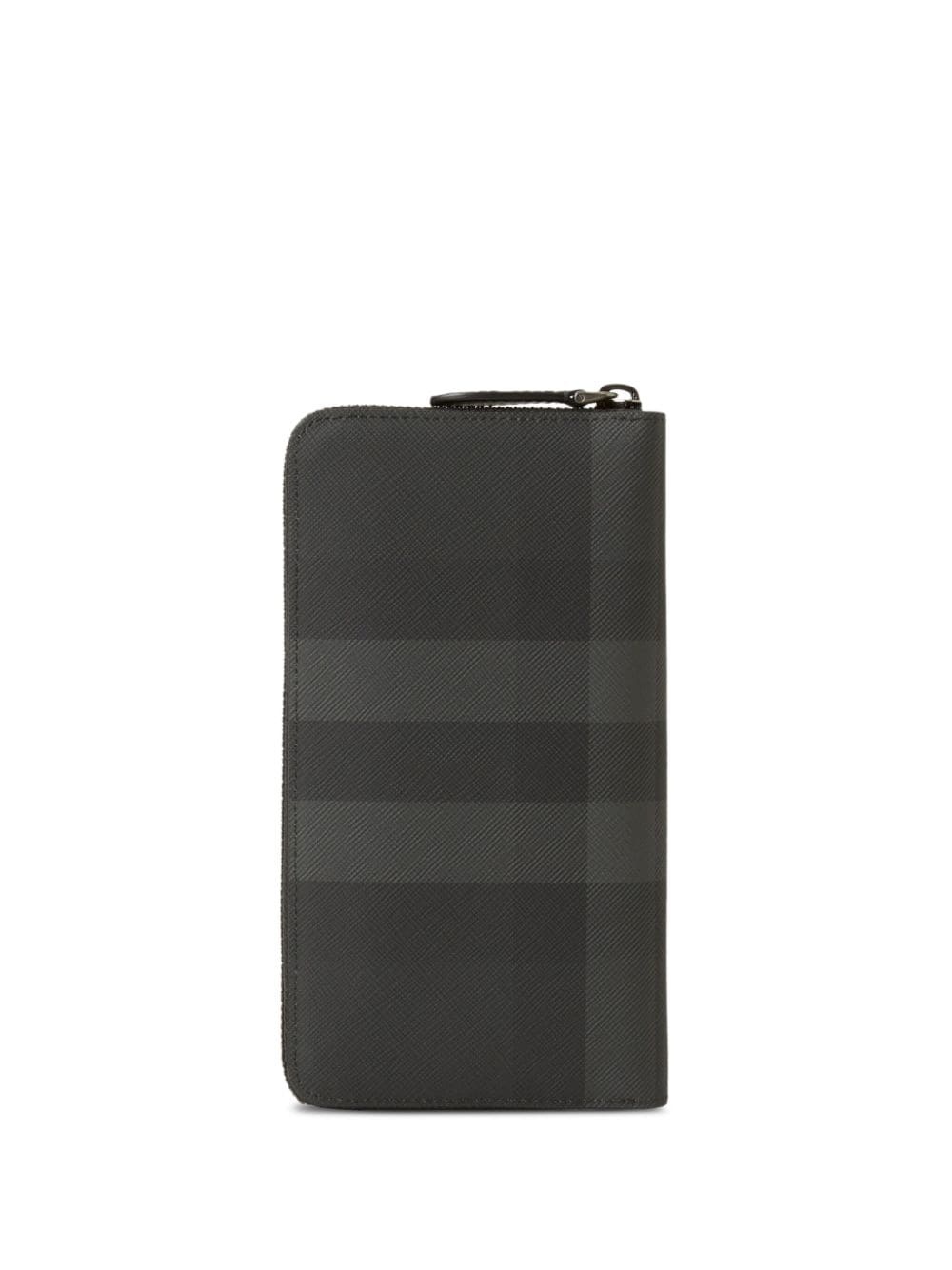 grained zip-around wallet - 2