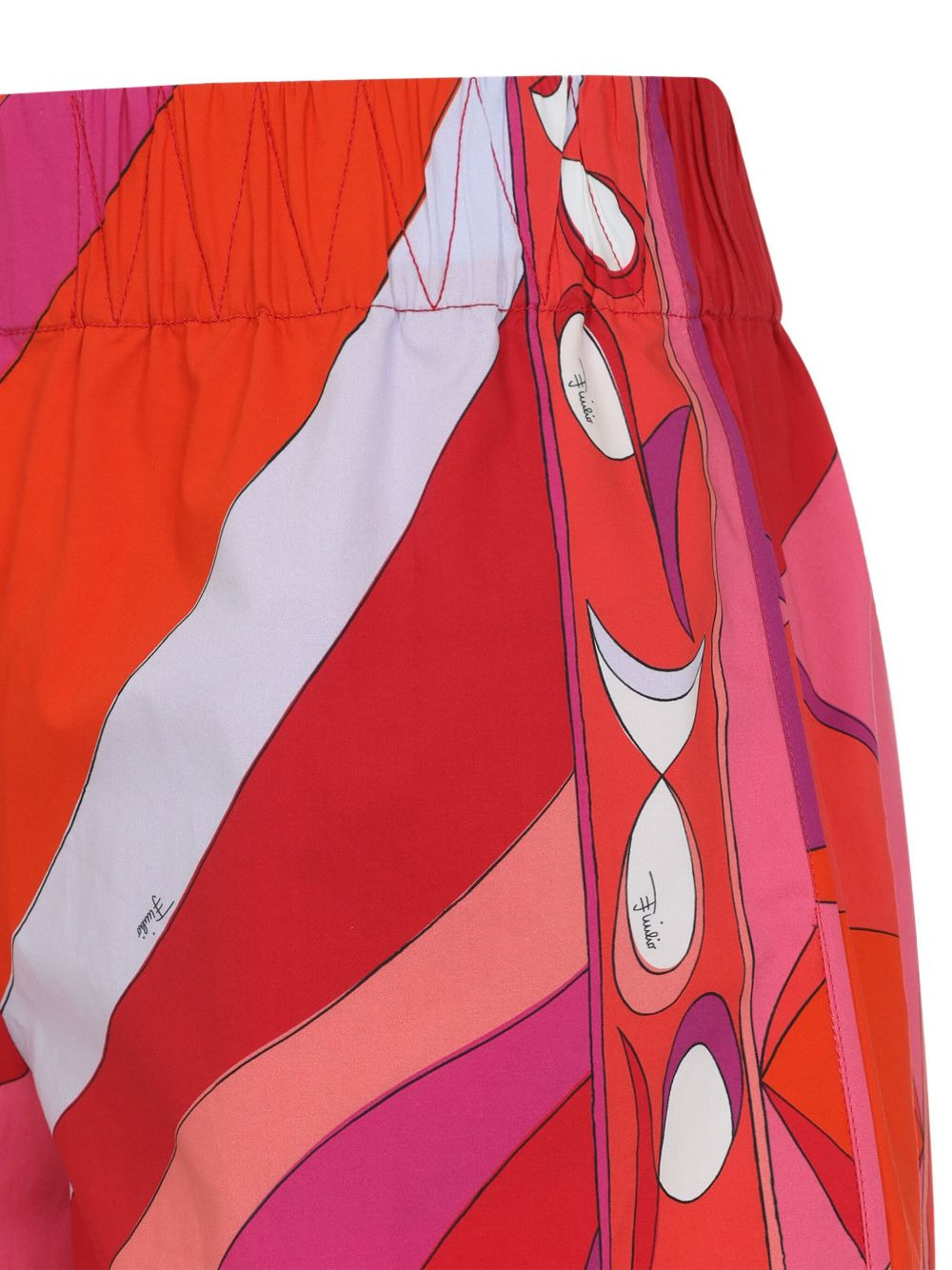 abstract-print elastic-waist shorts - 4