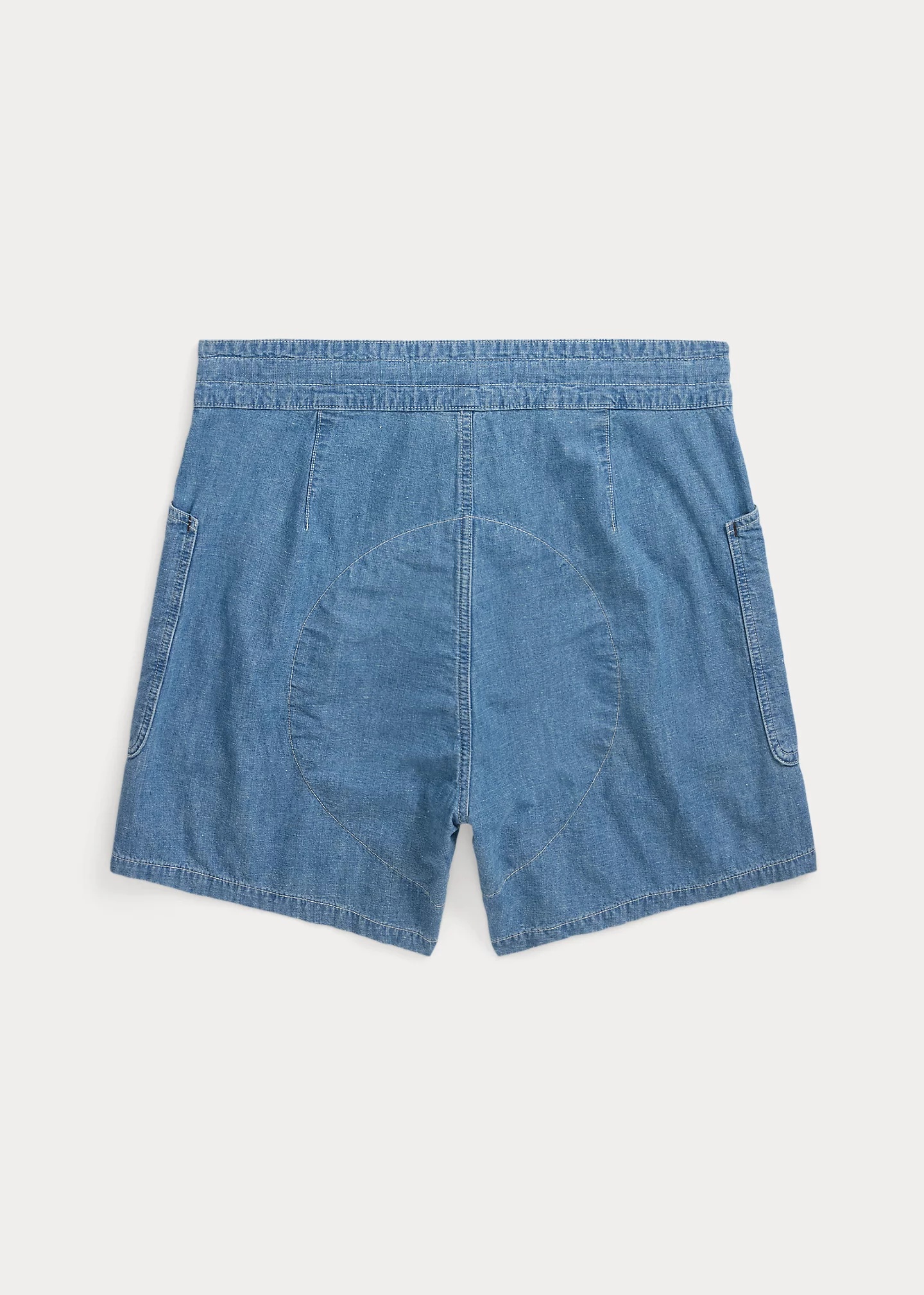 Indigo Cotton-Linen Chambray Short - 2