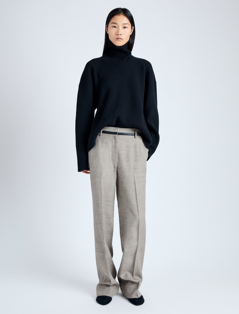 Proenza Schouler Aiden Pant in Melange Viscose Linen outlook