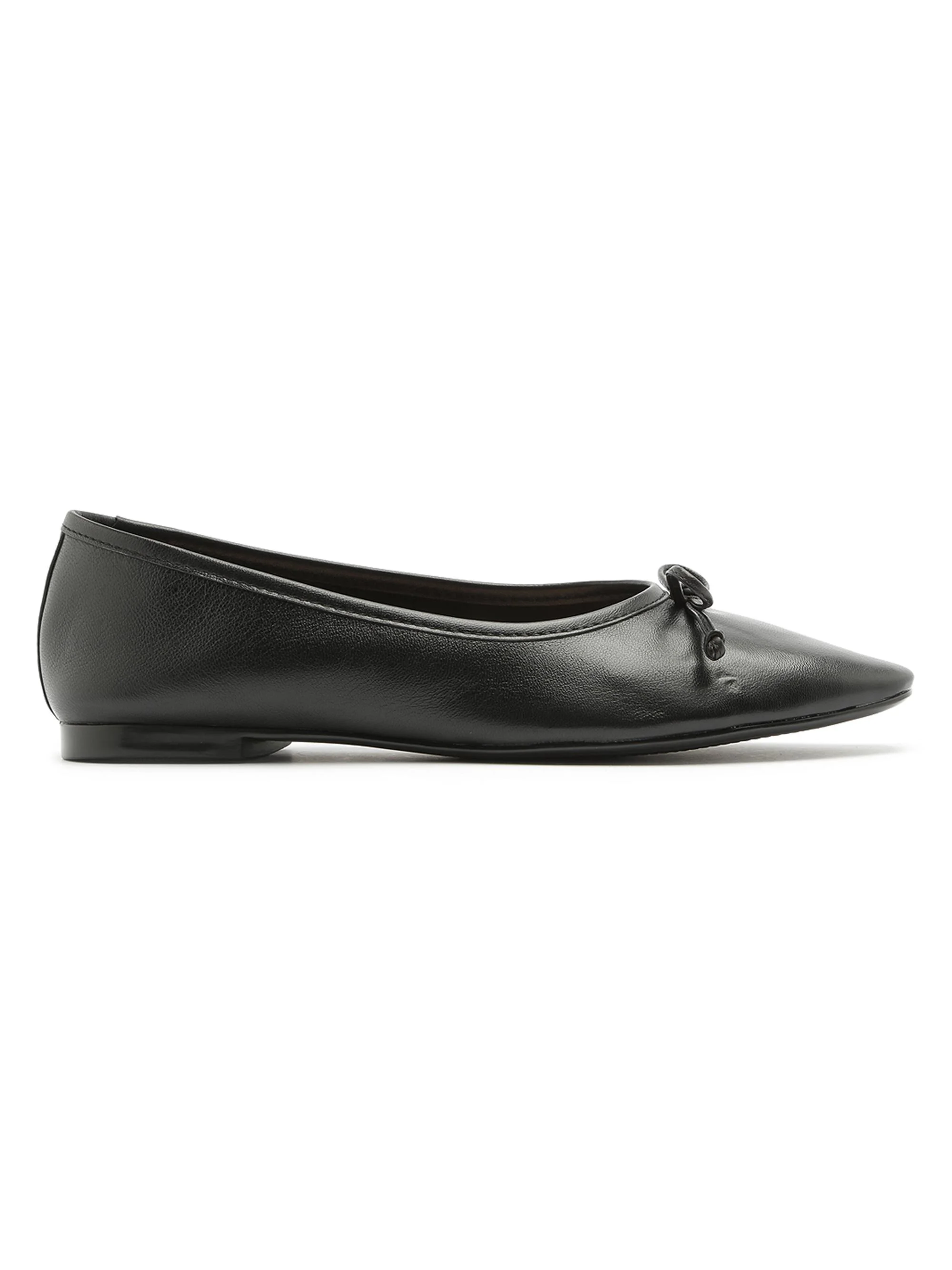 Women's Arissa Leather Ballet Flats - Black - 1