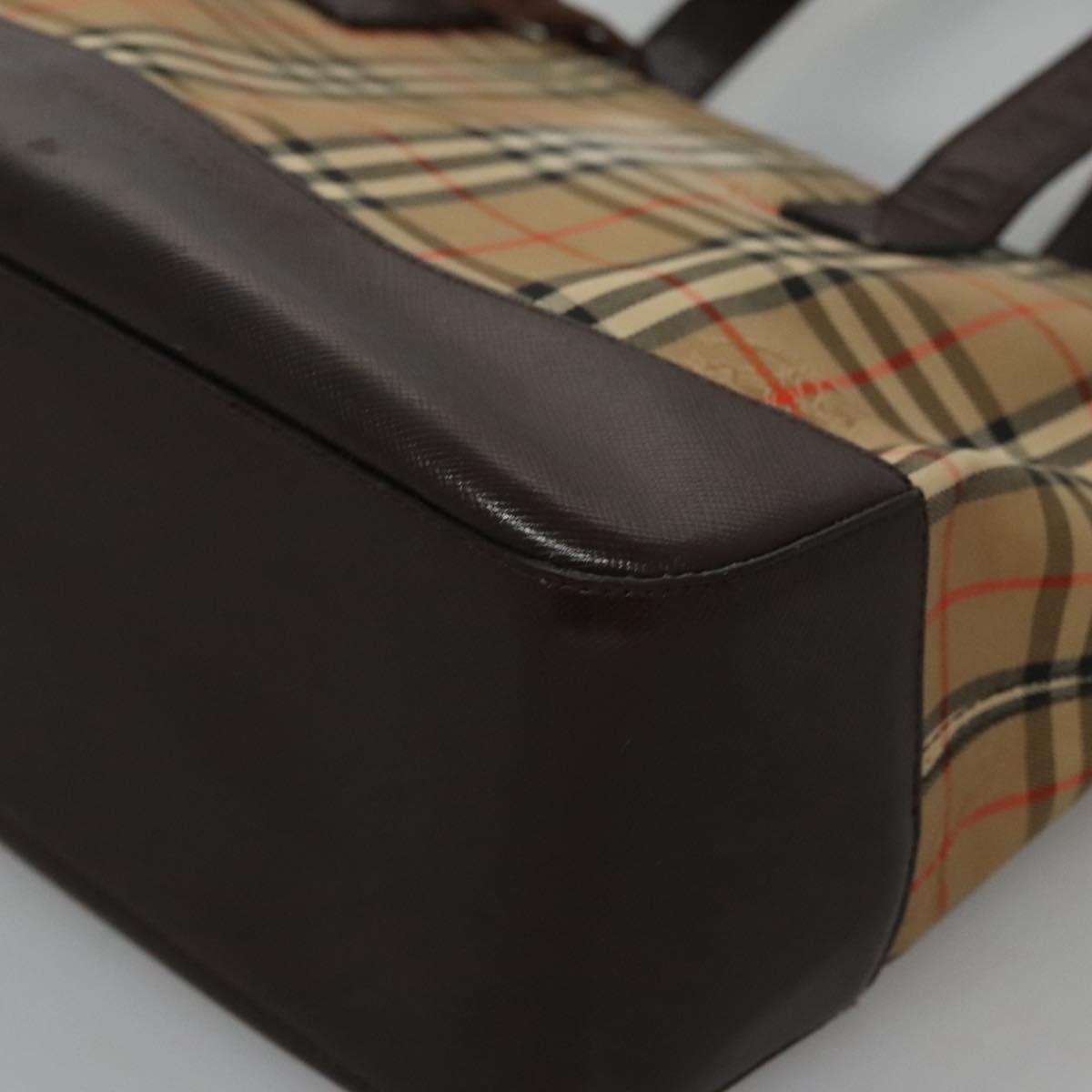 Burberry Nova Check Hand Bag Canvas Beige - 15