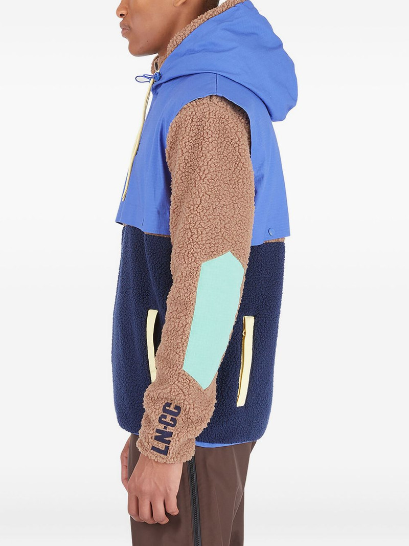 hooded fleece panelled hoodie 3