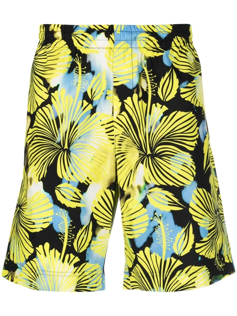 floral-print track shorts - 1