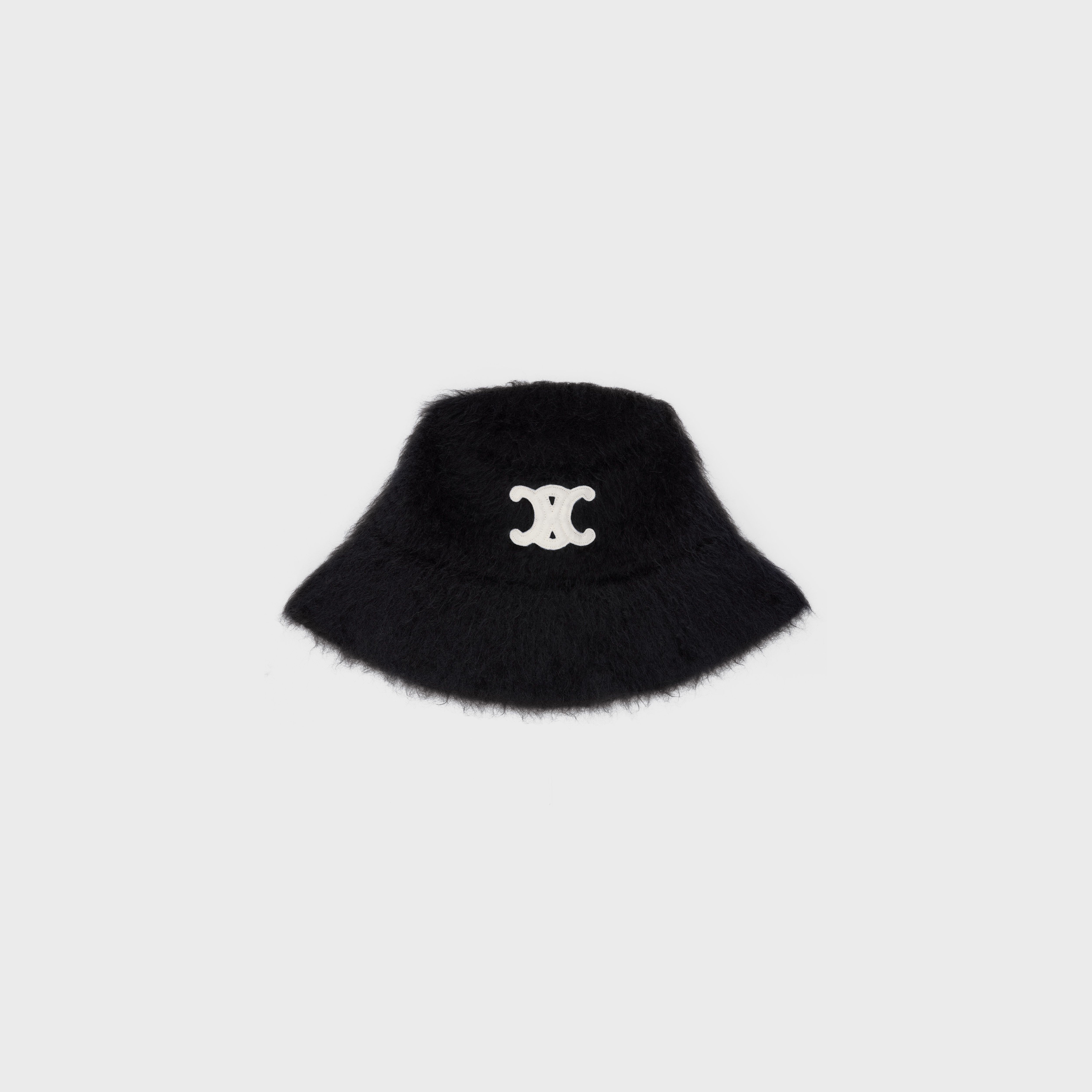 TRIOMPHE BUCKET HAT IN BRUSHED MOHAIR - 1