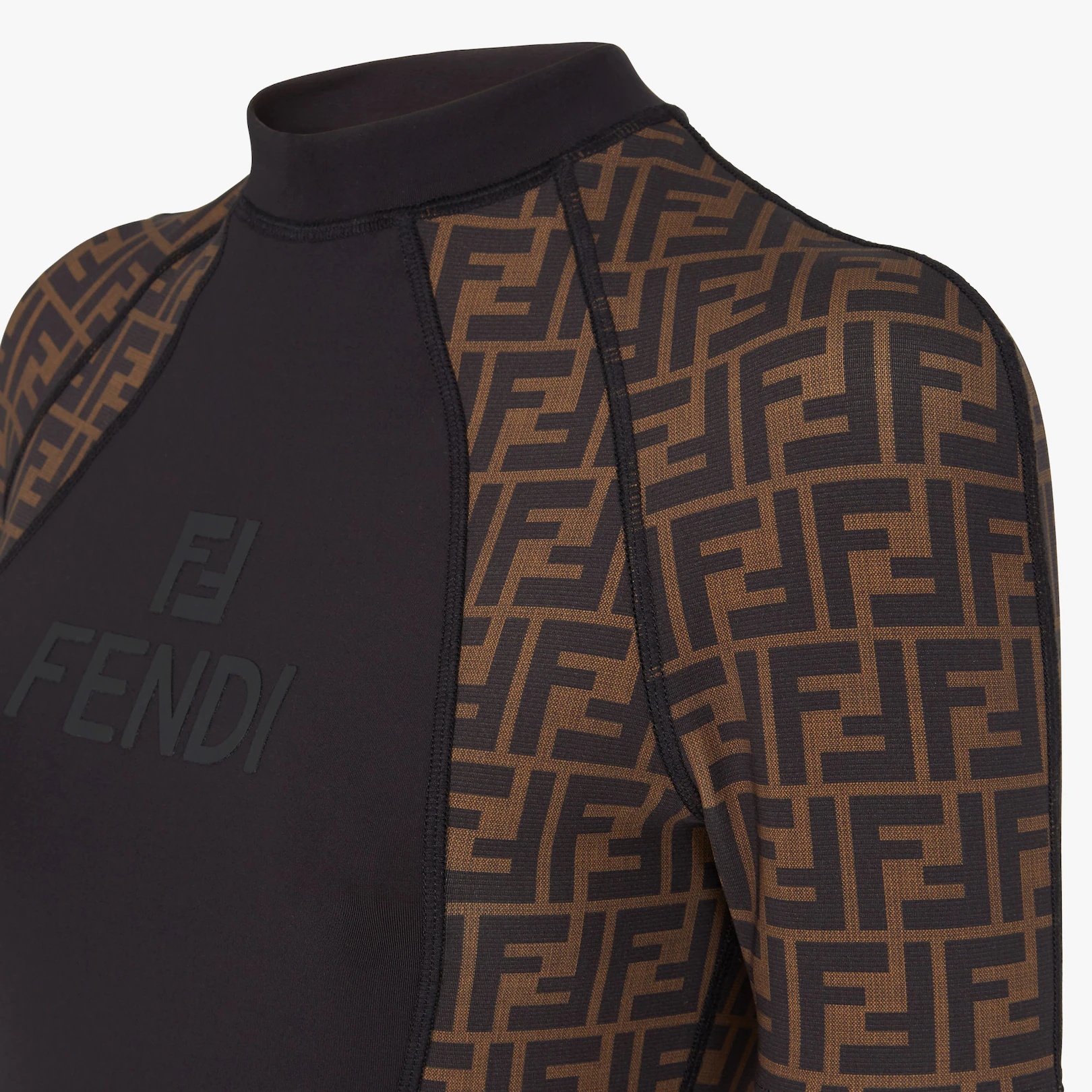 Brown Lycra® sweater - 3