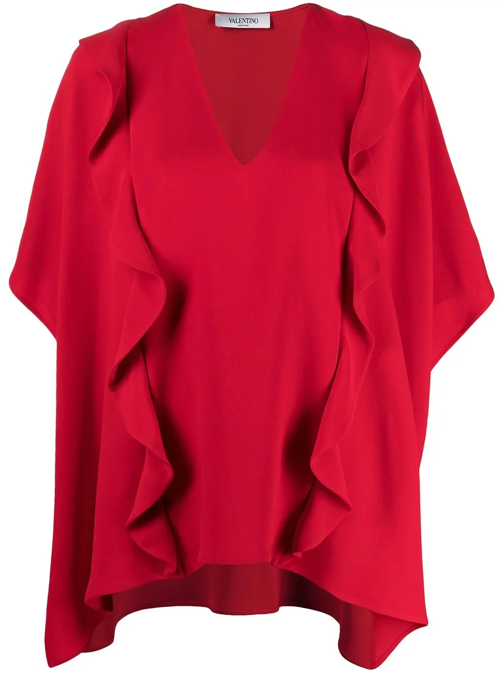 ruffled drape blouse - 1