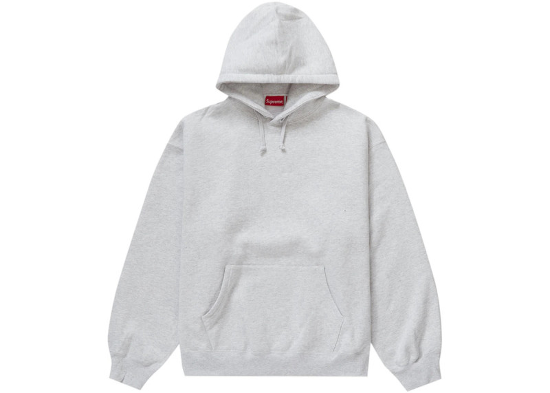 Supreme Supreme Satin Appliqué Hooded Sweatshirt (FW23) Ash Grey outlook