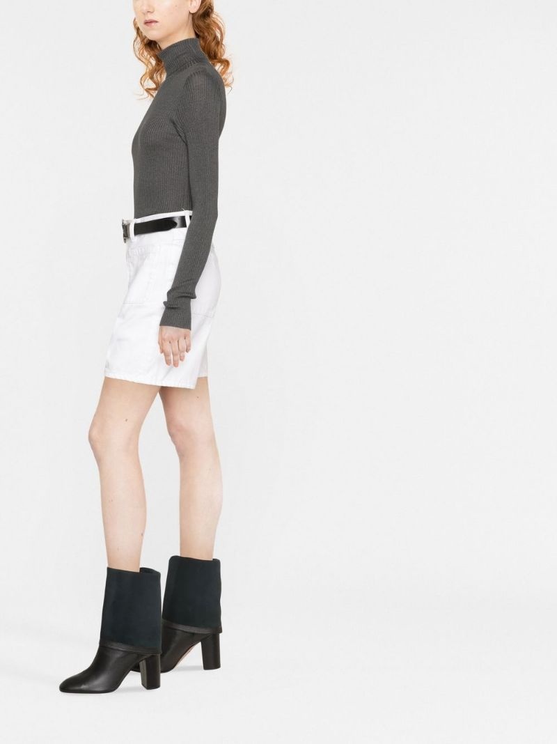 roll-neck metallic top - 6