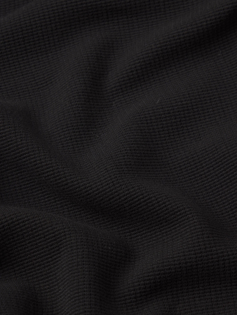 Waffle Textured Shirt in Black 4