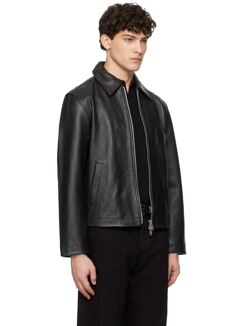 Black Short Leather Jacket 2