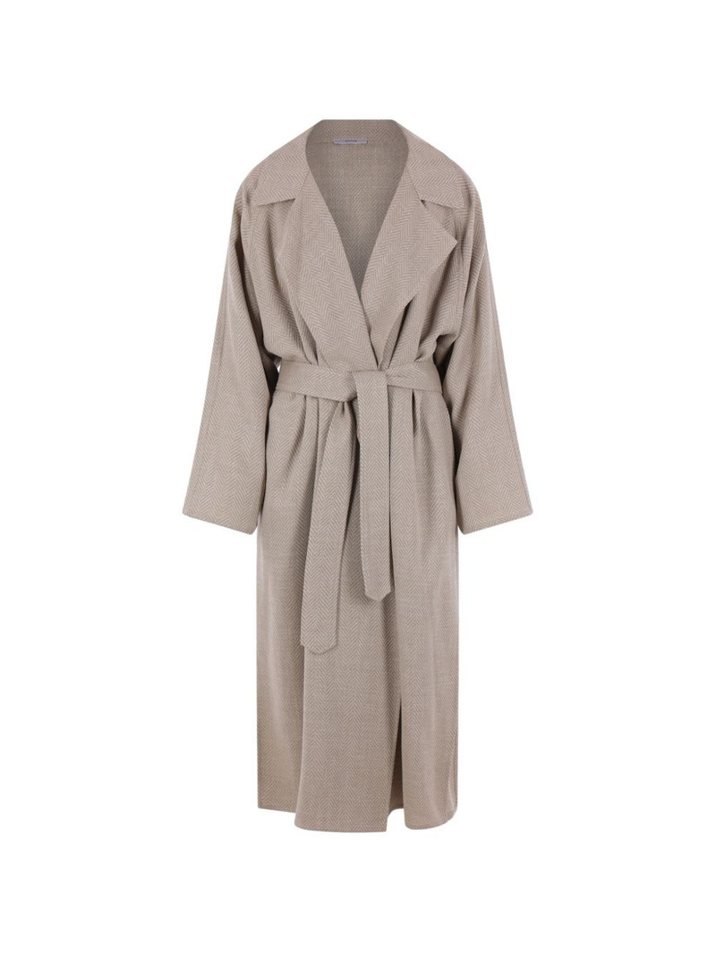 herringbone-pattern coat 1