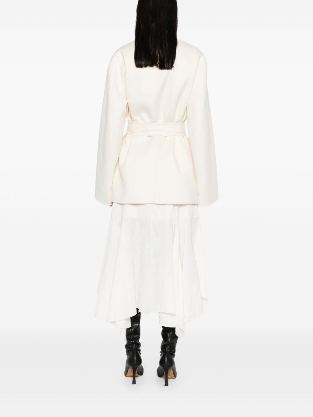 belted wool jacket - 4