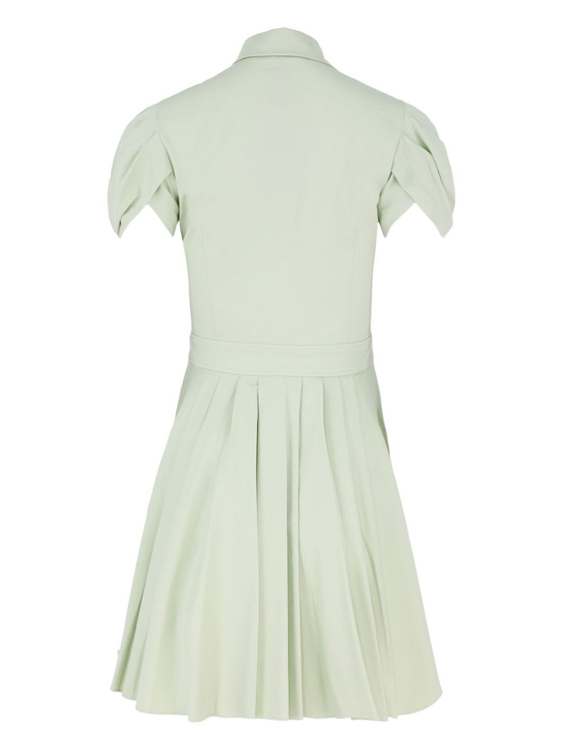 ALEXIS April puffed-sleeve pleated mini dress outlook