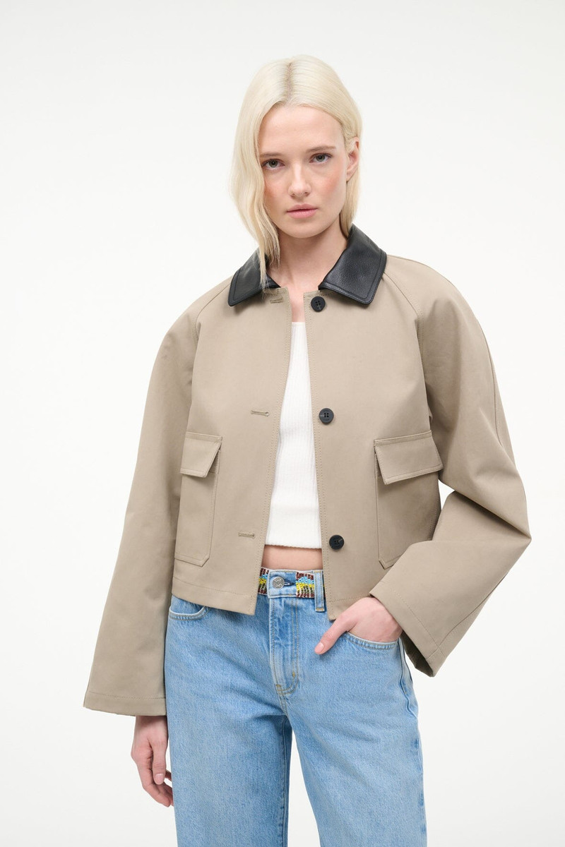 STAUD JONAH CROPPED JACKET RIVERSTONE 1