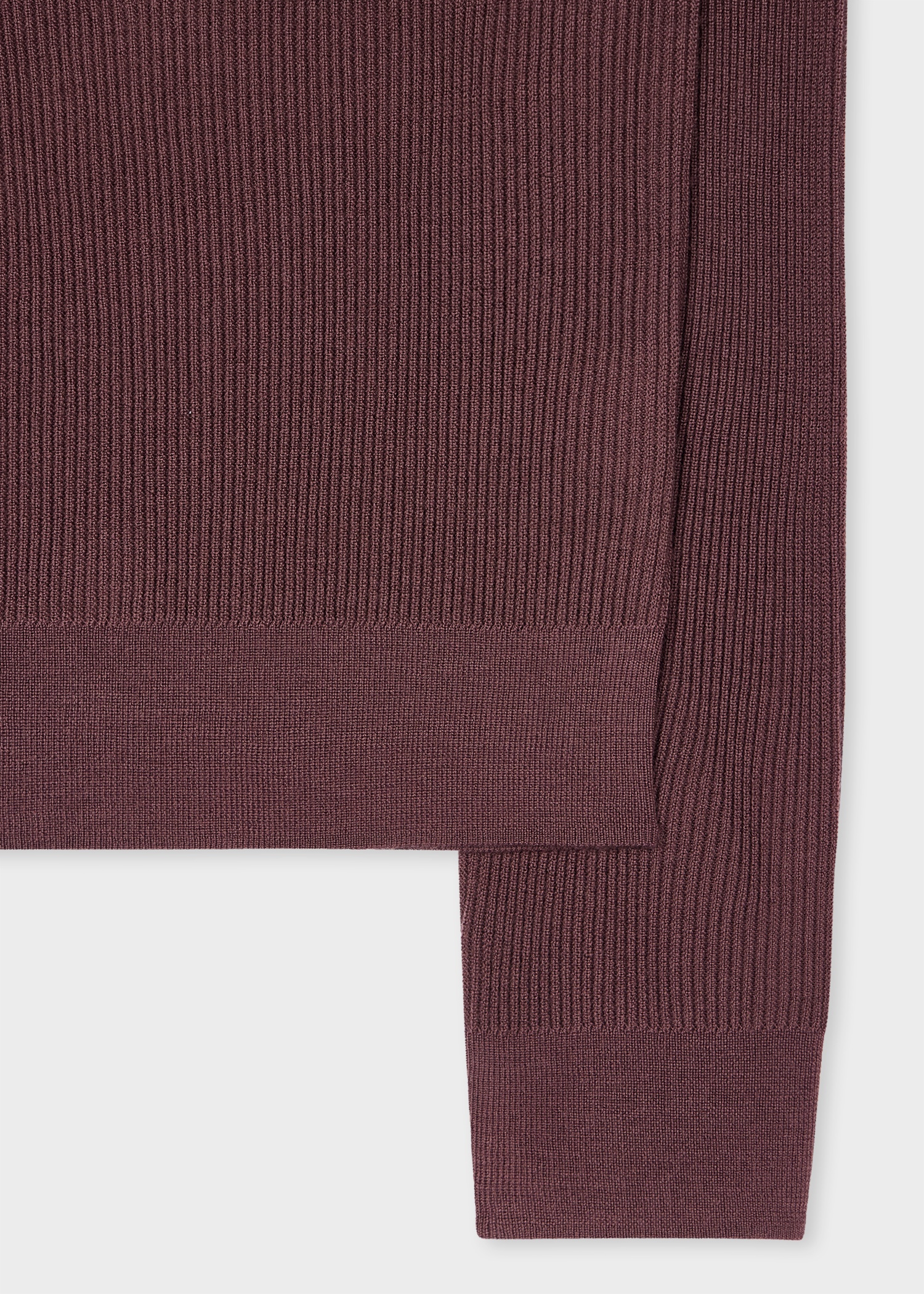 Brown Merino Wool Polo Sweater - 2