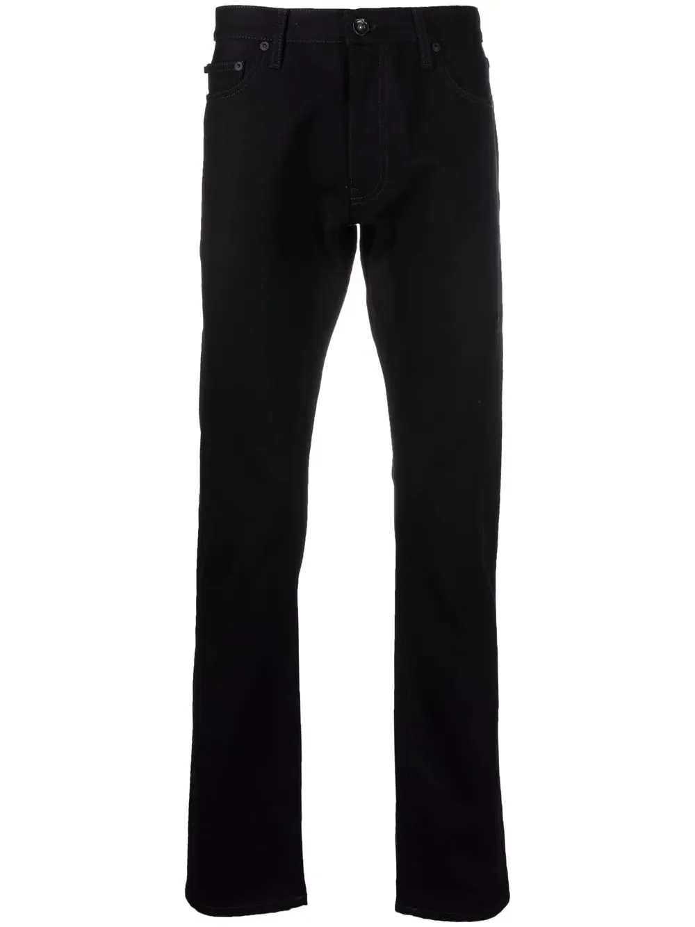 Diag-stripe print slim fit jeans - 1