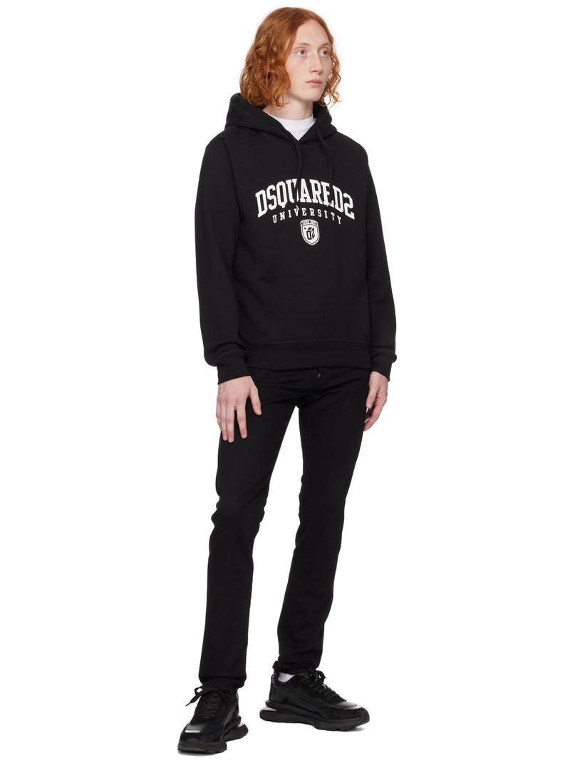 DSQUARED2 Black 'University' Hoodie outlook