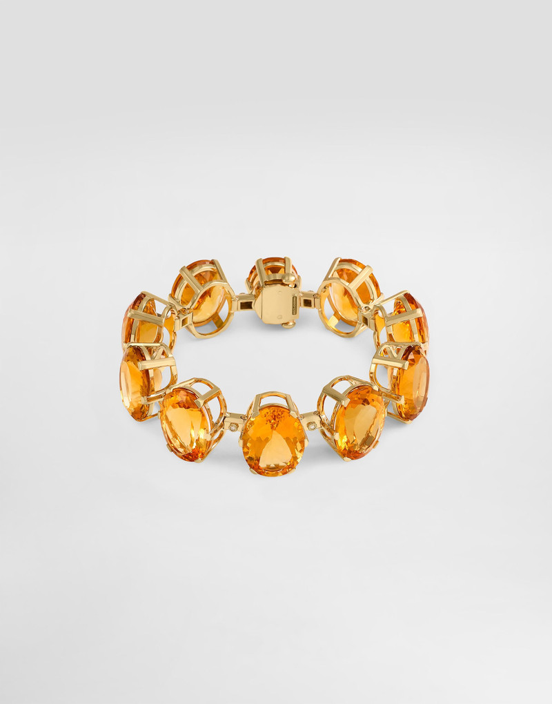 Anna bracelet in 18kt yellow gold with citrines and diamonds 1