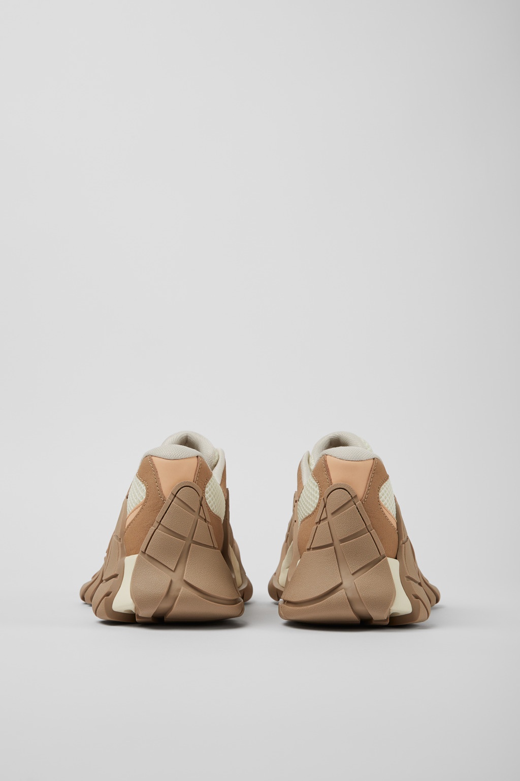 Beige and white sneakers - 3