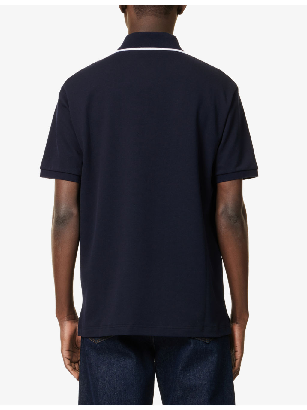 Logo text embroidered cotton polo shirt - 4