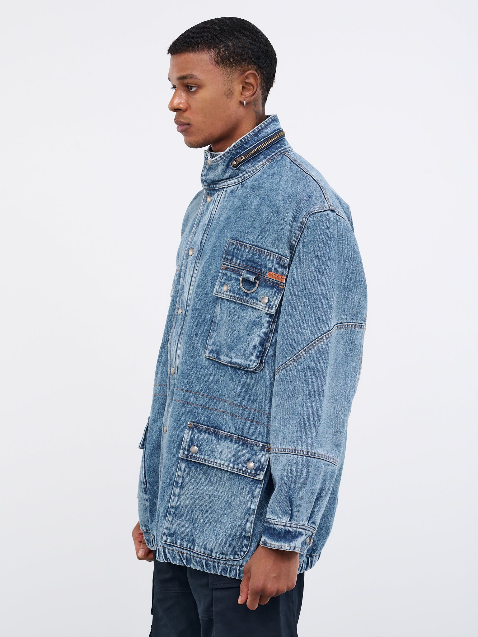 Denim Parka Jacket - 2