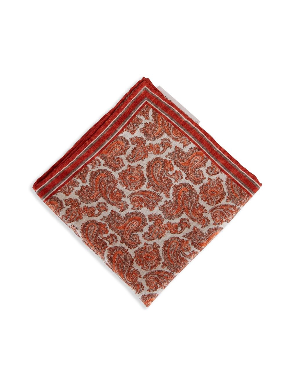 paisley-print silk pocket square - 2