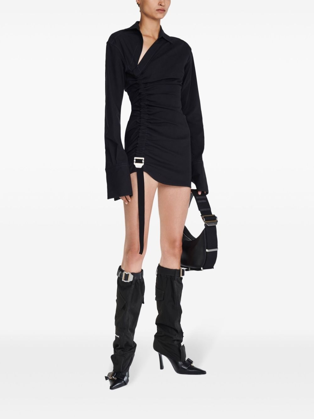 Dion Lee buckle-detail asymmetric miniskirt | REVERSIBLE