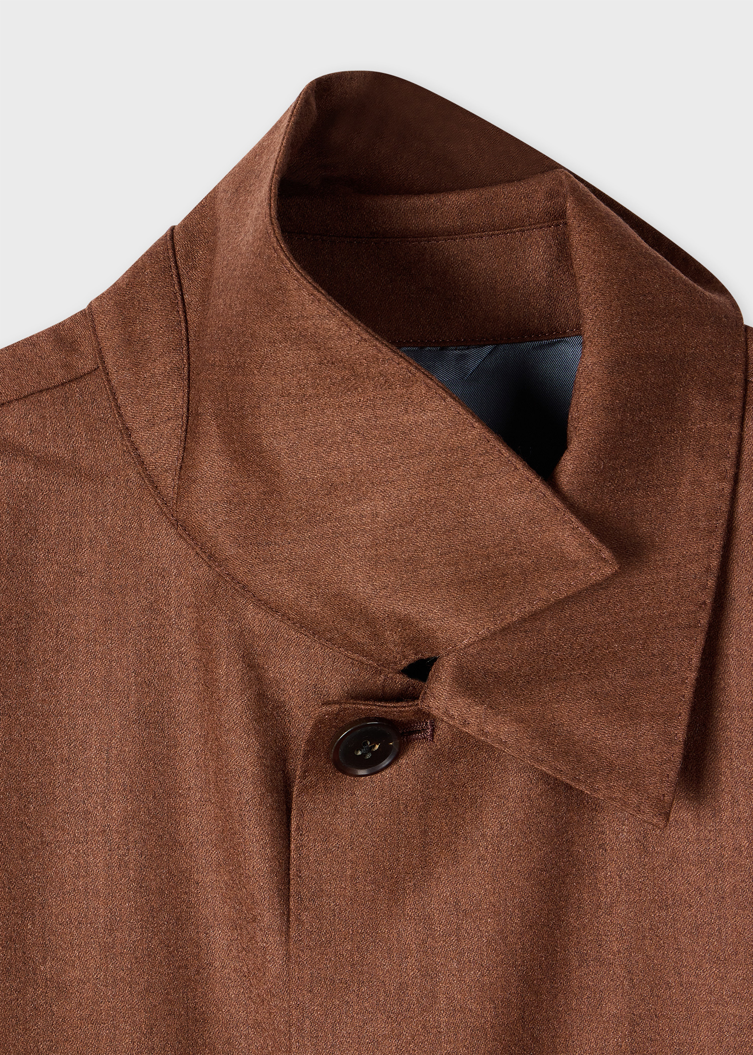 Cinnamon Overdyed Wool-Cashmere Flannel Work Jacket - 2