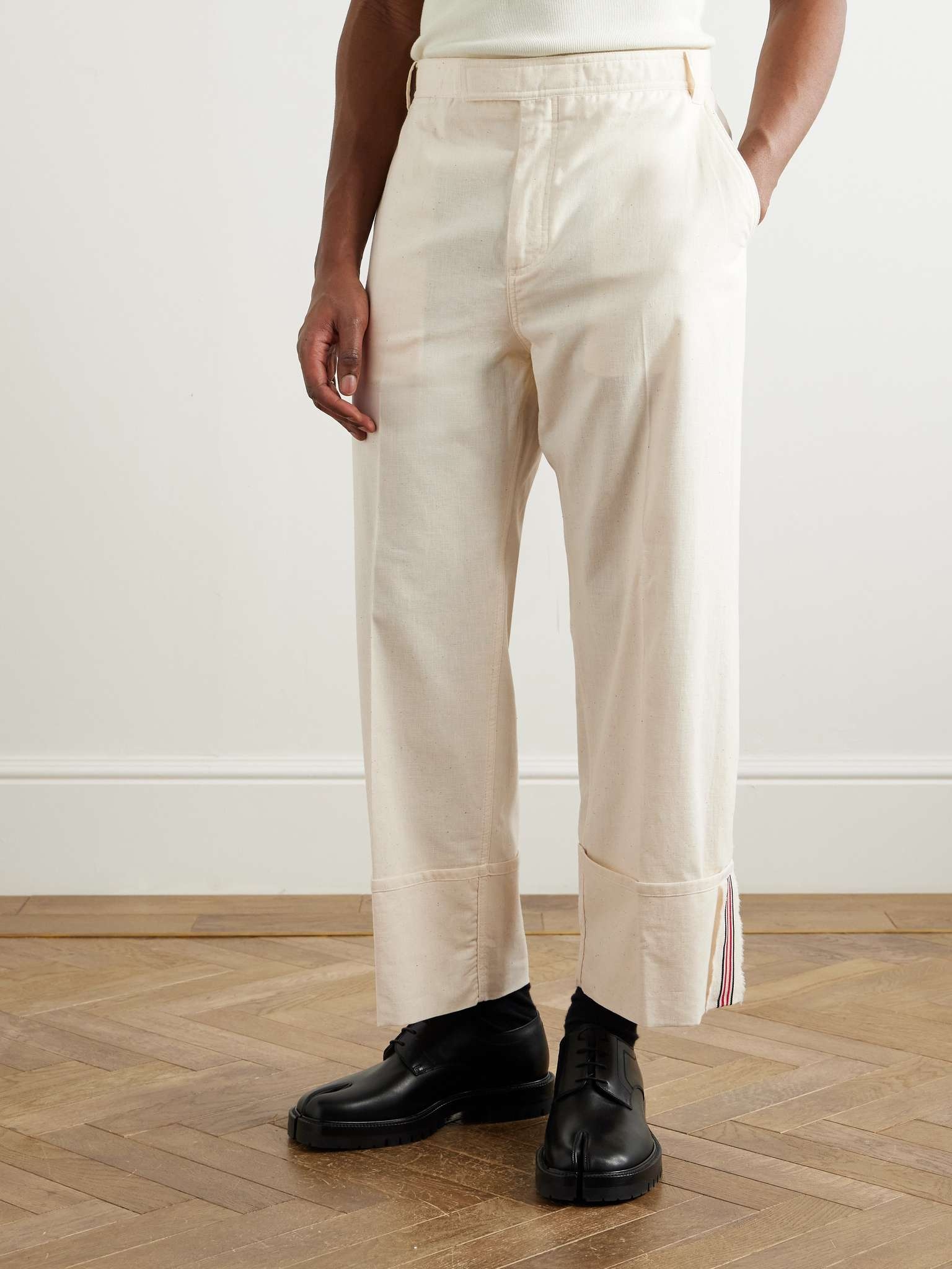 Straight-Leg Embroidered Cotton-Muslin Trousers - 3