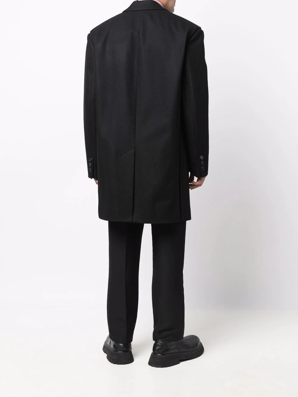 Valdu single-breasted wool coat - 4