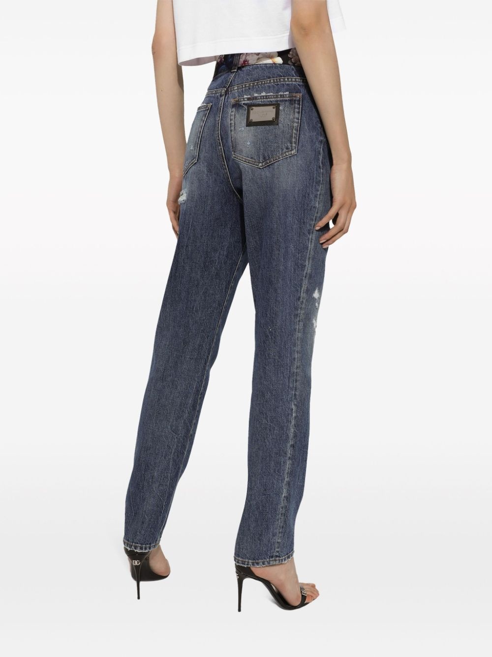 ripped-detail boyfriend-fit jeans - 5